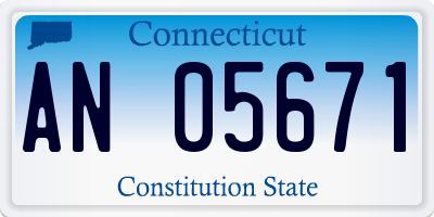 CT license plate AN05671