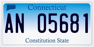 CT license plate AN05681