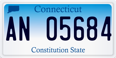 CT license plate AN05684