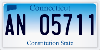 CT license plate AN05711