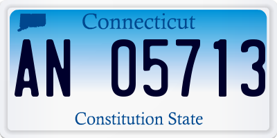 CT license plate AN05713