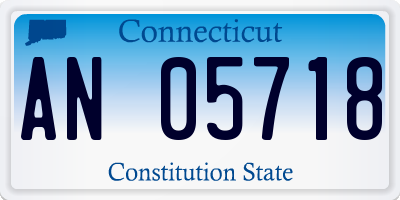 CT license plate AN05718