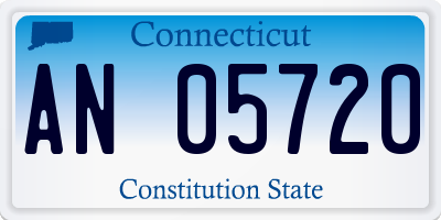 CT license plate AN05720