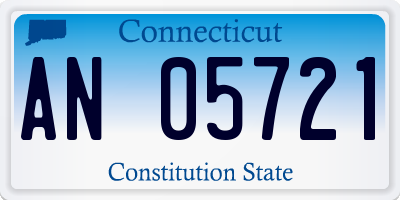CT license plate AN05721