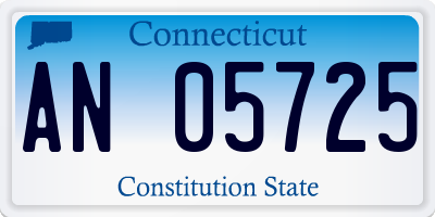 CT license plate AN05725