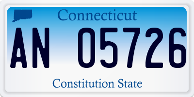 CT license plate AN05726