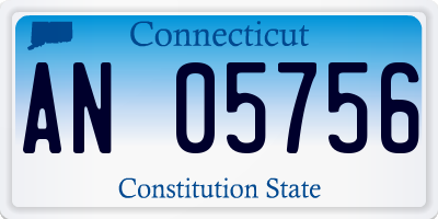CT license plate AN05756