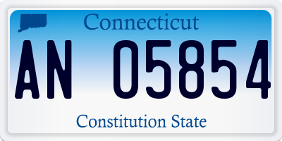 CT license plate AN05854