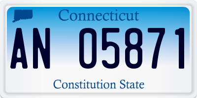 CT license plate AN05871