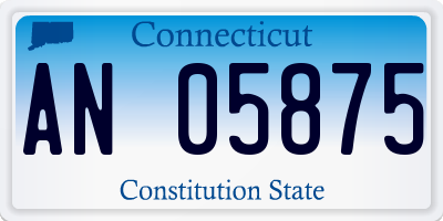 CT license plate AN05875