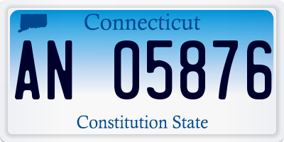 CT license plate AN05876