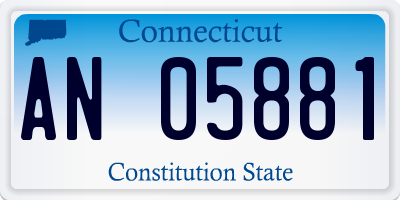 CT license plate AN05881