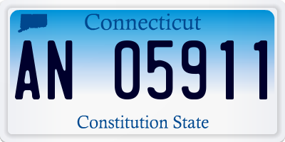 CT license plate AN05911