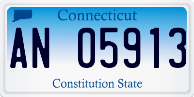 CT license plate AN05913