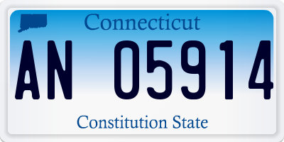 CT license plate AN05914