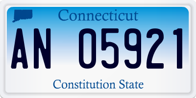 CT license plate AN05921