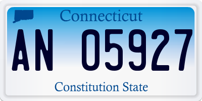 CT license plate AN05927