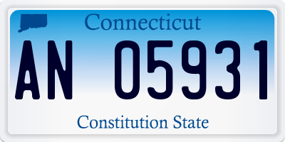 CT license plate AN05931