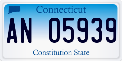 CT license plate AN05939