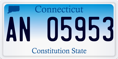 CT license plate AN05953