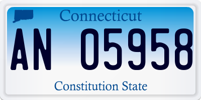 CT license plate AN05958