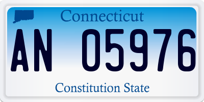 CT license plate AN05976