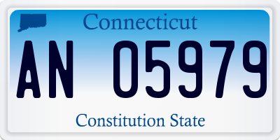 CT license plate AN05979