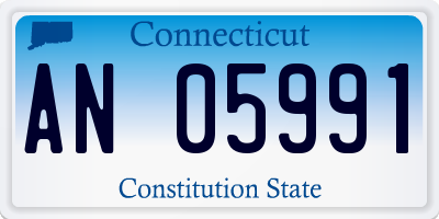 CT license plate AN05991