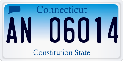 CT license plate AN06014