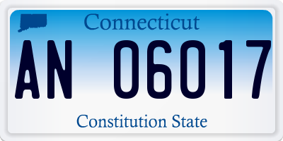 CT license plate AN06017