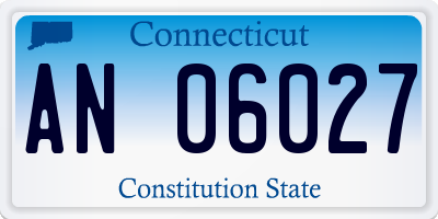 CT license plate AN06027