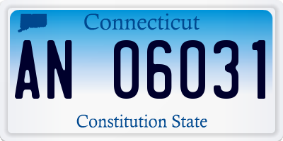 CT license plate AN06031