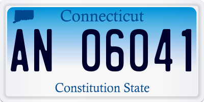 CT license plate AN06041