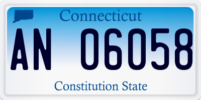 CT license plate AN06058