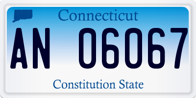 CT license plate AN06067
