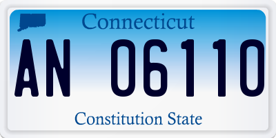 CT license plate AN06110