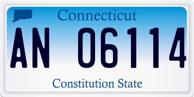 CT license plate AN06114