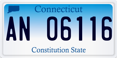 CT license plate AN06116
