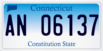 CT license plate AN06137
