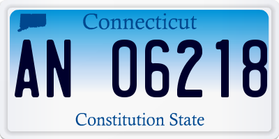 CT license plate AN06218