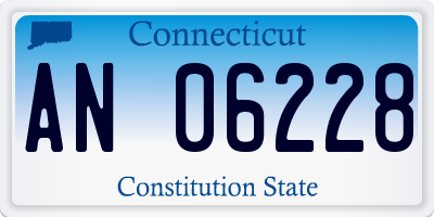 CT license plate AN06228