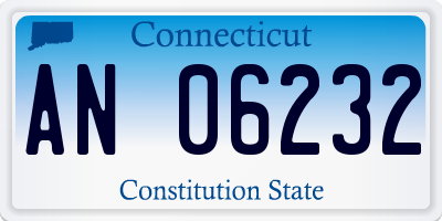CT license plate AN06232
