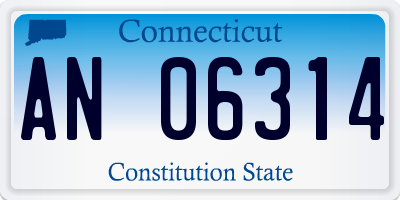 CT license plate AN06314