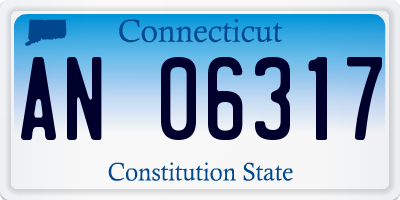 CT license plate AN06317
