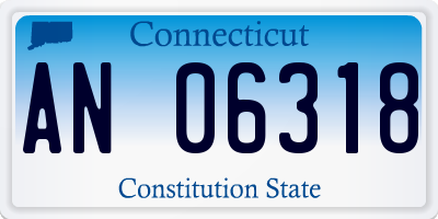 CT license plate AN06318