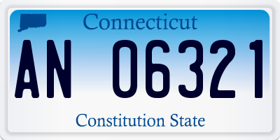 CT license plate AN06321