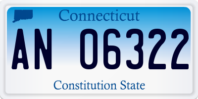 CT license plate AN06322
