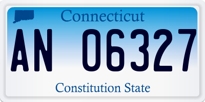 CT license plate AN06327