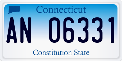 CT license plate AN06331