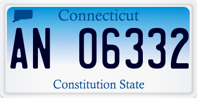 CT license plate AN06332